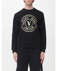 Versace Jeans Couture - Cotton Crewneck Sweatshirt With Logo - Lyst