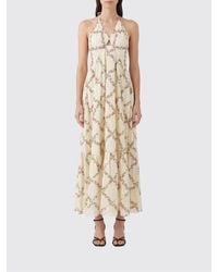 Twinset - Floral Print Cotton Midi Dress - Lyst