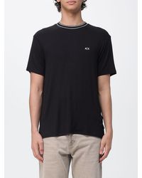ARMANI EXCHANGE - Crew Neck Jersey T-Shirt With Logo - Lyst