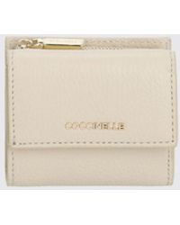Coccinelle - Grained Leather Metallic Soft Wallet - Lyst