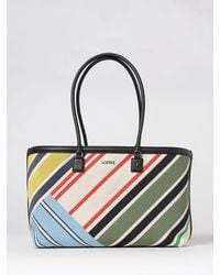 Loewe - Verano Striped Cotton Canvas Tote Bag With Leather Handles - Lyst