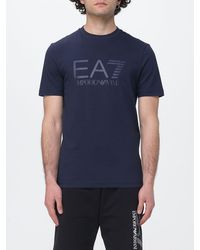 EA7 - Cotton Crew Neck T-Shirt - Lyst