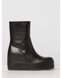Paloma Barceló - Renata Smooth Leather Ankle Boots With Wedge And Round Toe - Lyst