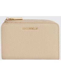 Coccinelle - Metallic Soft Grained Leather Wallet - Lyst