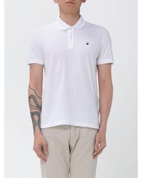 Brooksfield - Basic Cotton Polo Shirt With Logo - Lyst
