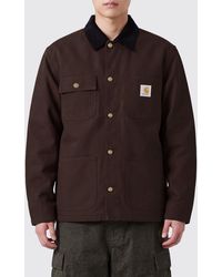 Carhartt - Cotton Shirt Jacket With Corduroy Collar - Lyst