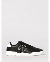 Versace Jeans Couture - Leather Sneakers With Printed Logo - Lyst