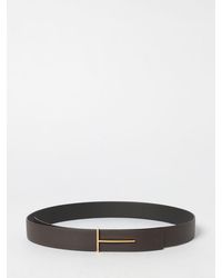 Tom Ford - T Grained Calf Leather Belt - Lyst