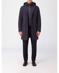 Moorer - Single-Breasted Knee-Length High-Collar Polyamide Coat - Lyst