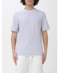 Brunello Cucinelli - Cotton Crew-Neck T-Shirt With Contrasts - Lyst