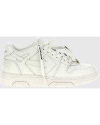 Off-White c/o Virgil Abloh - Out Of Office Low-Top Leather Sneakers With Perforated Toe - Lyst