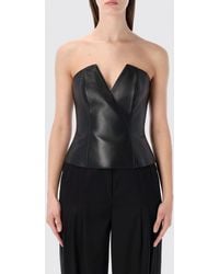 Ralph Lauren - Leather Bustier Top - Lyst