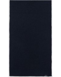 Paul & Shark - Paul &Amp Shark Rib-Knit Pure Wool Scarf With Logo - Lyst