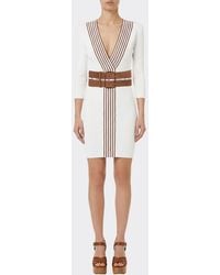 Elisabetta Franchi - Mini Stretch Viscose Dress - Lyst
