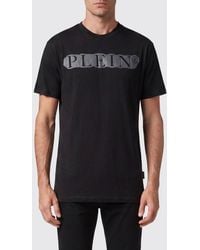 Philipp Plein - Cotton Crew Neck T-Shirt With Contrasting Logo Lettering Print - Lyst