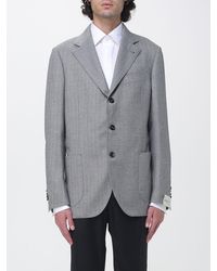 Luigi Borrelli Napoli - Single-Breasted Wool And Cashmere Blazer With Patch Pockets - Lyst