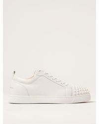 Christian Louboutin - Louis Junior Spikes Sneakers In Leather - Lyst