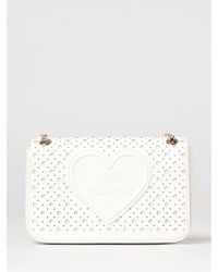 Love Moschino - Faux Leather Bag With Perforated Hearts - Lyst