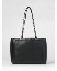 Twinset - Faux Leather Shoulder Bag With Double Chain Handle - Lyst