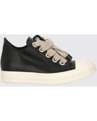 Rick Owens - Low-Top Smooth Calfskin Trainers With Padded Ankle - Lyst