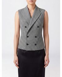 Dolce & Gabbana - Dolce &Amp Gabbana Double-Breasted Houndstooth Wool Tailored Waistcoat - Lyst