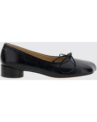 MM6 by Maison Margiela - Anatomic Tabi Smooth Leather Ballet Flats With Bow - Lyst