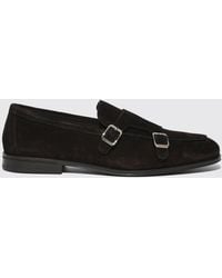 Doucal's - Suede Monk Strap Shoes - Lyst