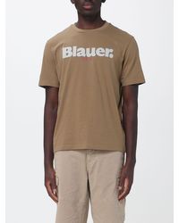 Blauer - Cotton T-Shirt With Logo - Lyst