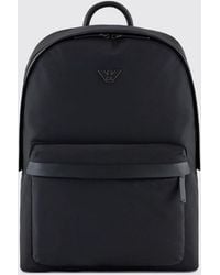 Emporio Armani - Polyester Backpack With Eagle Logo And Zipped Patch Pocket - Lyst