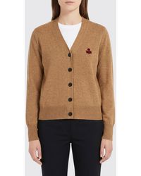 Isabel Marant - Karina Logo Cotton Blend V-Neck Cardigan - Lyst