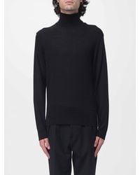 Manuel Ritz - Slim Fit Wool Blend Roll Neck Jumper With Ribbed Trims - Lyst