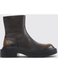 Camper - Pix Berlin Distressed-Effect Calf Leather Ankle Boots - Lyst