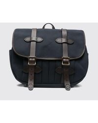 Filson - Rugged Twill Cotton And Leather Crossbody Bag With Flap Closure - Lyst