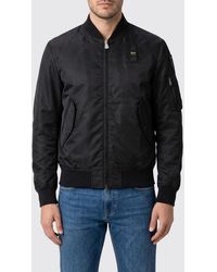 Blauer - Cotton Bomber Jacket With Zip - Lyst
