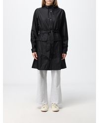 Rains - Waterproof Hooded Trench Coat With A Tie-Belt Waist - Lyst