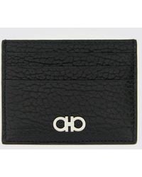 Ferragamo - Grained Calfskin Leather Card Holder - Lyst