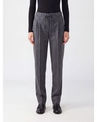 Max Mara - Straight-Leg Stretch Cashmere Trousers With Drawstring Waist - Lyst