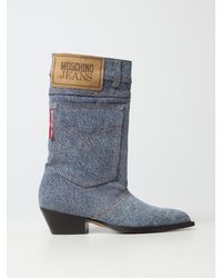 Moschino - Flache Stiefeletten Damen - Lyst