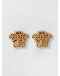 Versace - Medusa Brass Earrings - Lyst