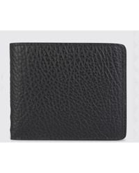 Maison Margiela - Grained Leather Bifold Wallet With Four Stitches - Lyst