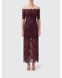 Rabanne - Stretch-Lace Sheath Midi Dress With Straight Neckline - Lyst
