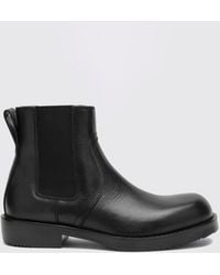 Dries Van Noten - Smooth Calfskin Leather Chelsea Boots With Rubber Sole - Lyst