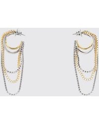 Swarovski - Hyperbola-Plated Multi-Strand Drop Earrings With Crystals - Lyst