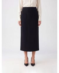 KHAITE - High-Waisted Midi Pencil Skirt With Side Zip Closure - Lyst
