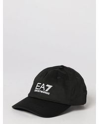 EA7 - Cotton Hat With Embroidered Logo - Lyst