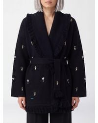 Alanui - Robe-Style Virgin Wool Cardigan With Embroidery And Fringed Trims - Lyst