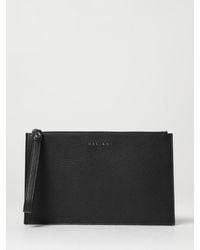 Orciani - Micron Clutch Aus Genarbtem Leder - Lyst