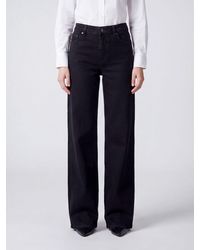 FRAME - Le Slim Palazzo High-Waisted Wide-Leg Jeans - Lyst