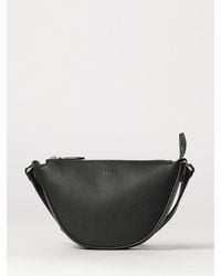 Fendi - Crescent-Shaped Grained Calfskin Leather Crossbody Bag - Lyst