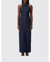 7 For All Mankind - Cotton And Linen Chemisier Dress - Lyst